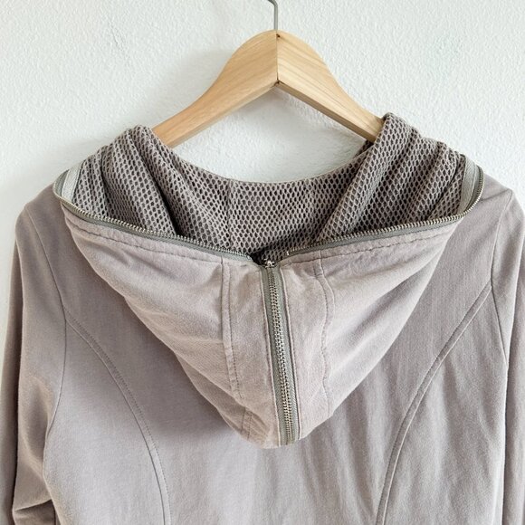 Mur Mur Hi-Low Zipper Hoodie Full Zip Sweatshirt - Picture 7 of 9